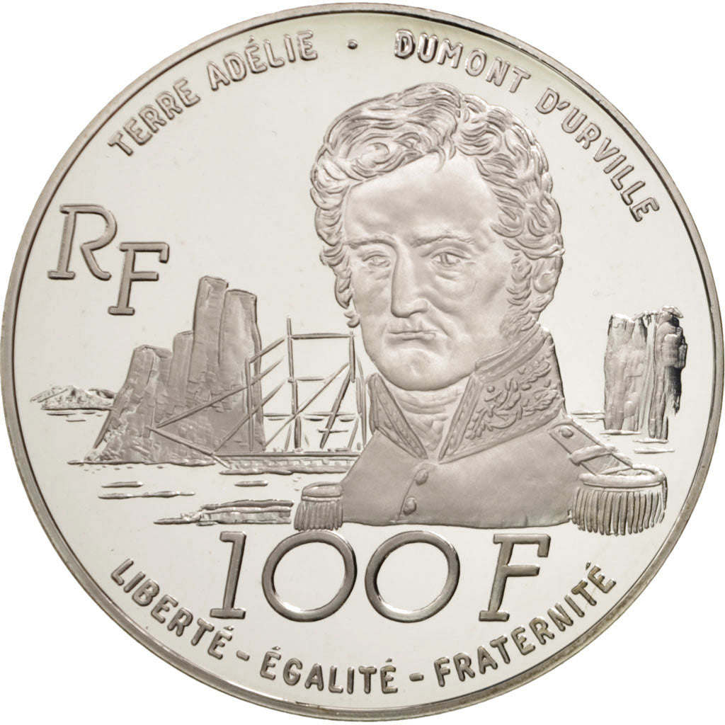 France, 100 Francs, 1992, MS(65-70), Silver, KM:1011, Gadoury:C34