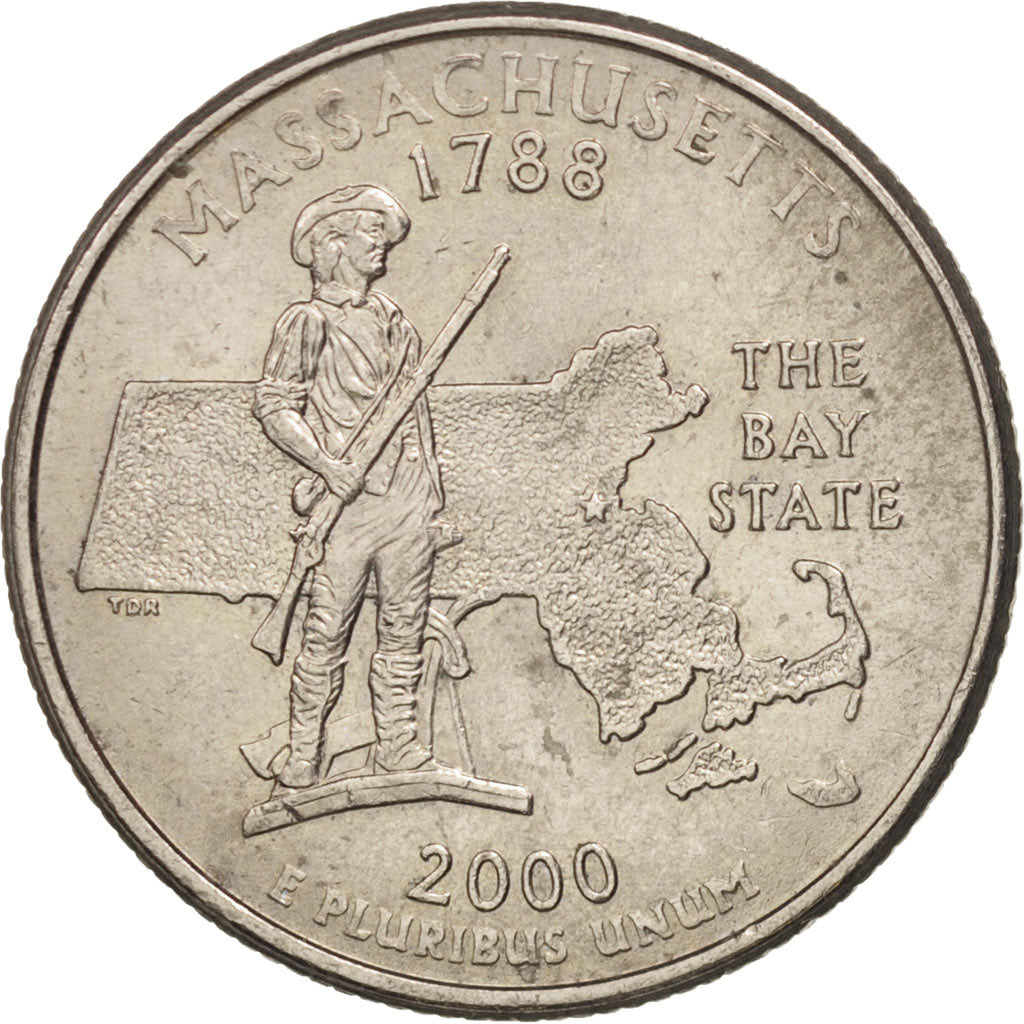 Monnaie, États-Unis, Quarter, 2000, U.S. Mint, Philadelphie, SUP, Copper-Nickel
