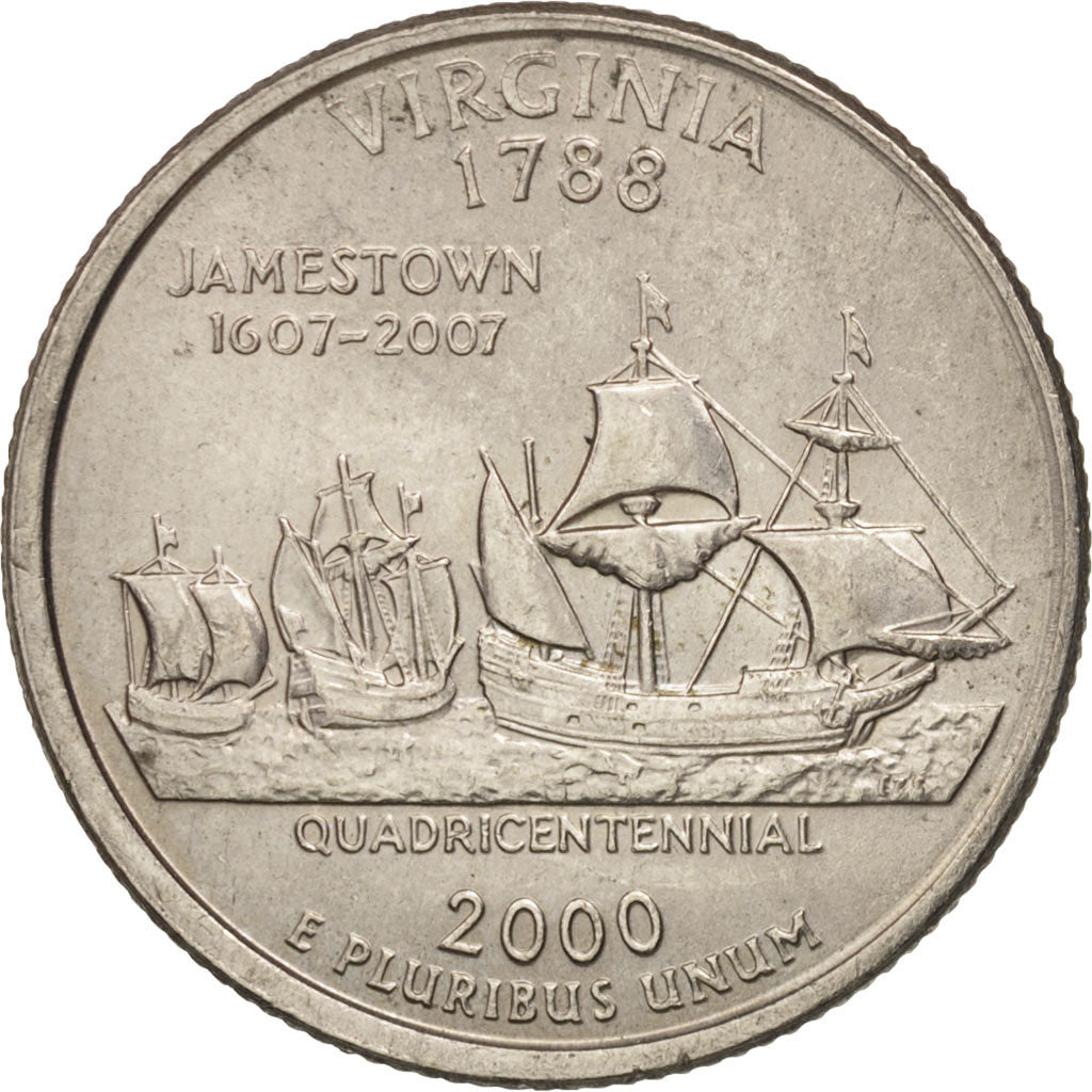 Coin, United States, Quarter, 2000, U.S. Mint, Denver, AU(55-58), Copper-Nickel