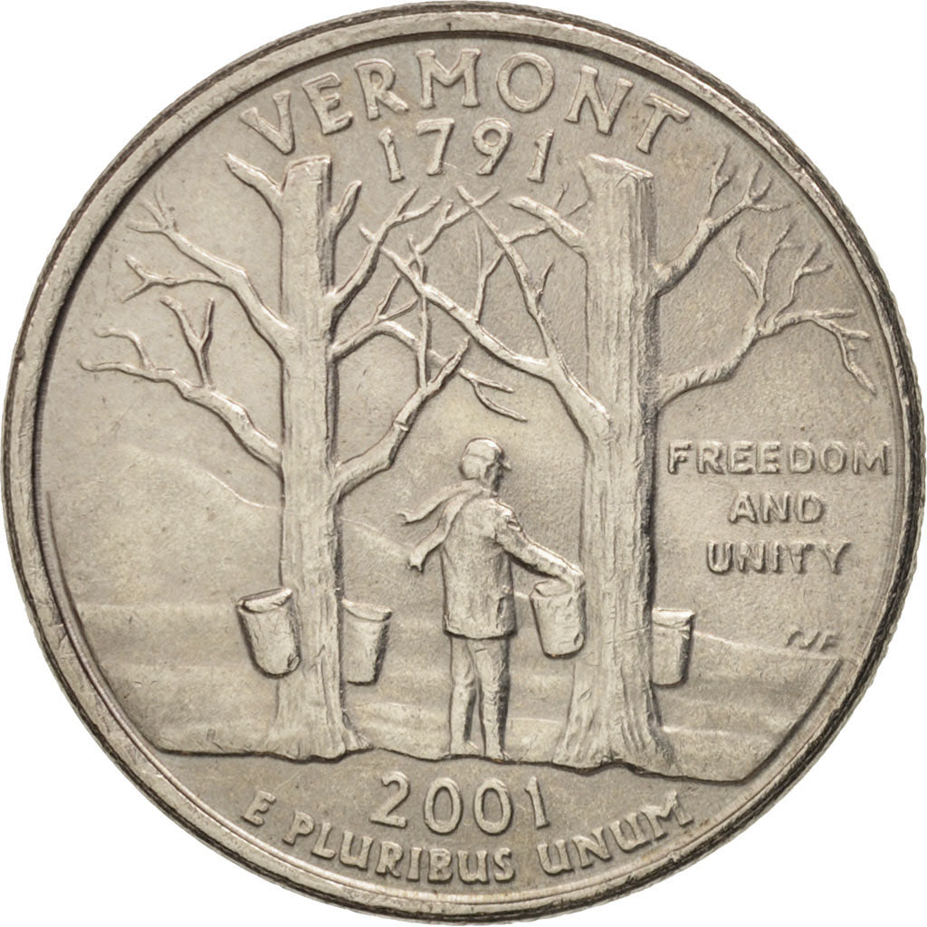 Monnaie, États-Unis, Quarter, 2001, U.S. Mint, Philadelphie, SUP, Copper-Nickel