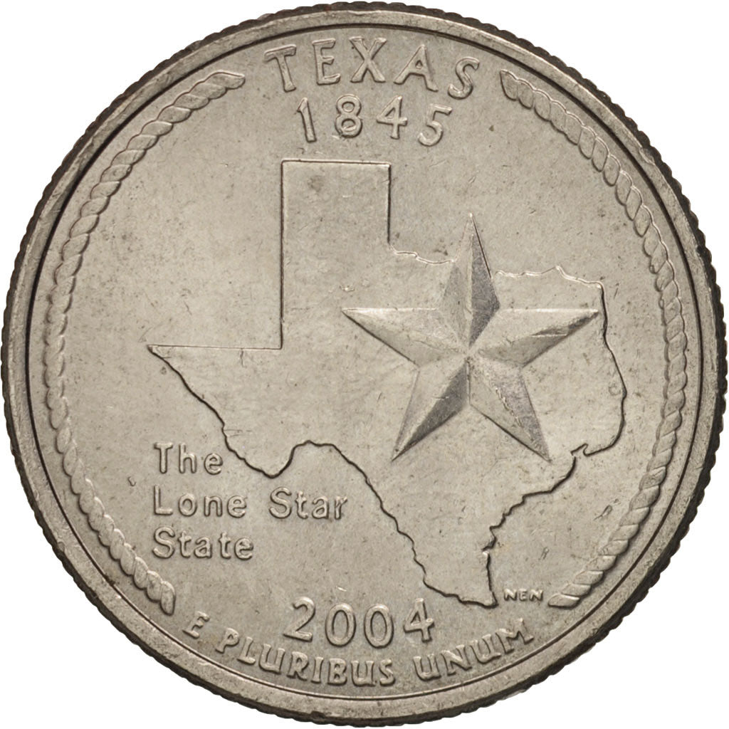 United States, Quarter, 2004, U.S. Mint, Philadelphia, AU(55-58), KM 357