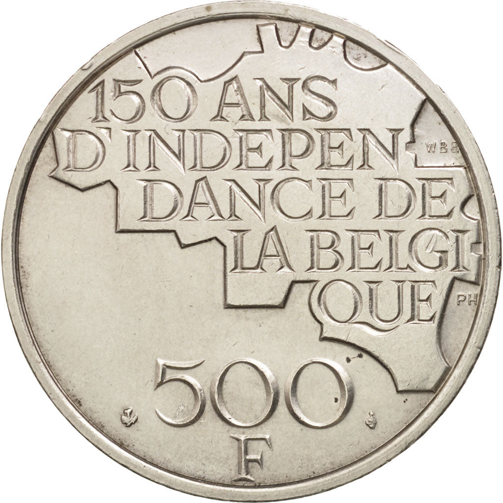 Coin, Belgium, 500 Francs, 500 Frank, 1980, Brussels, AU(50-53), Silver Clad