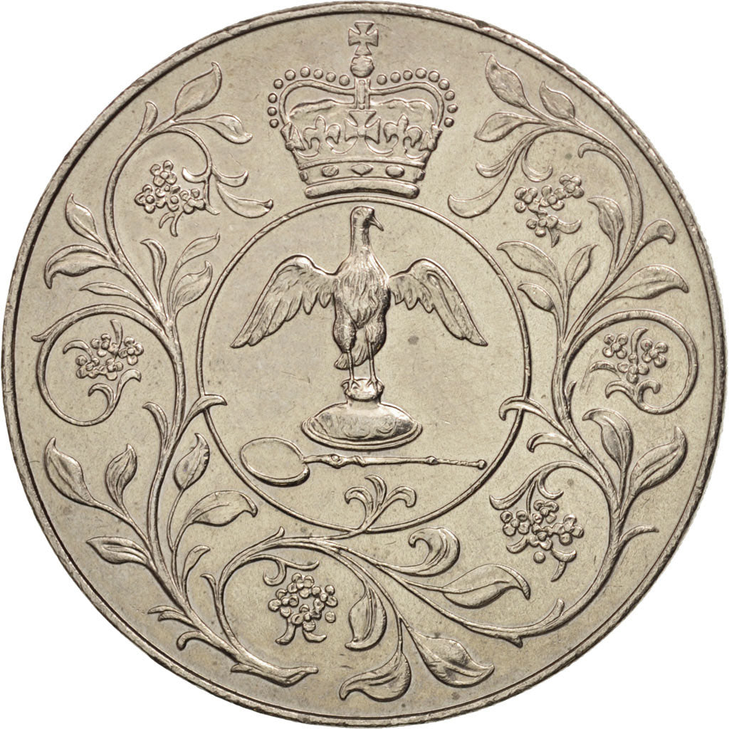 Coin, Great Britain, Elizabeth II, 25 New Pence, 1977, AU(55-58), Copper-nickel