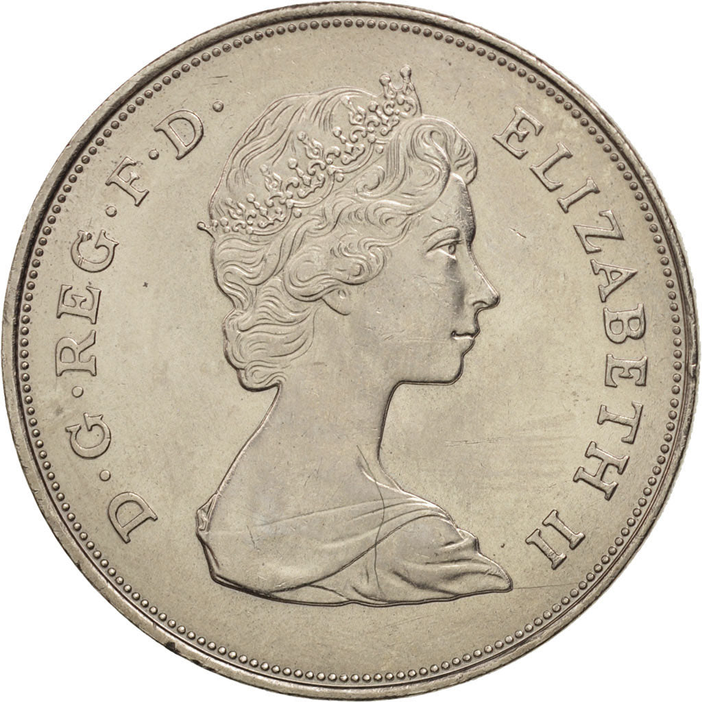 Coin, Great Britain, Elizabeth II, 25 New Pence, 1981, AU(55-58), Copper-nickel