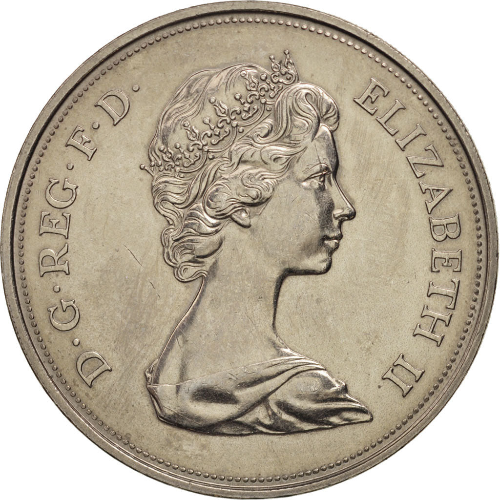 Coin, Great Britain, Elizabeth II, 25 New Pence, 1972, AU(55-58), Copper-nickel