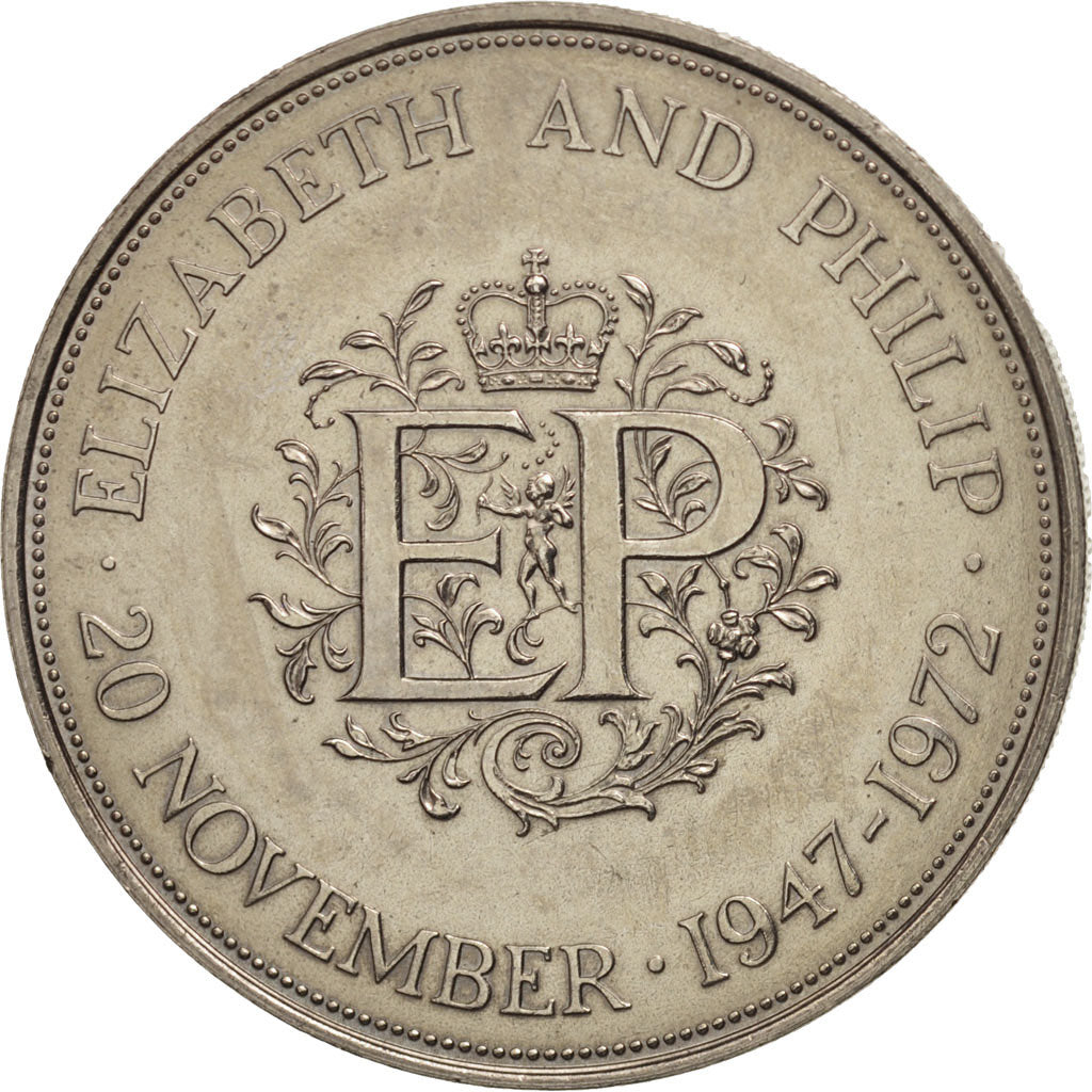 Coin, Great Britain, Elizabeth II, 25 New Pence, 1972, AU(55-58), Copper-nickel