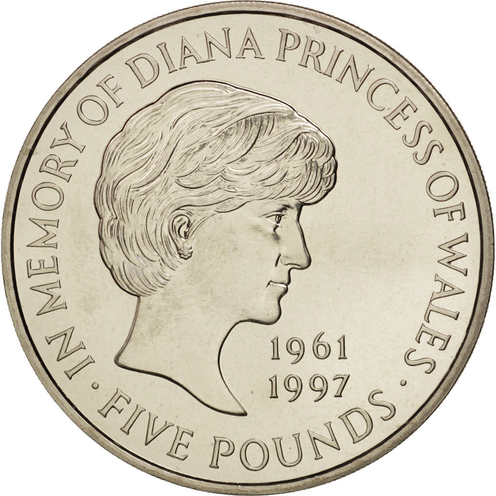 Great Britain, Elizabeth II, 5 Pounds, 1999, MS(63), Copper-nickel, KM:997