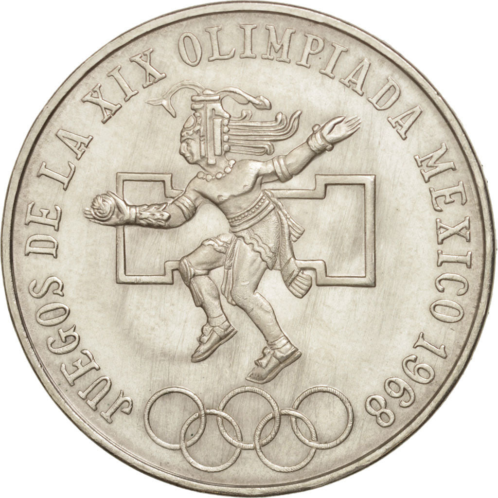 Mexico, 25 Pesos, 1968, Mexico City, AU(55-58), Silver, KM:479.2