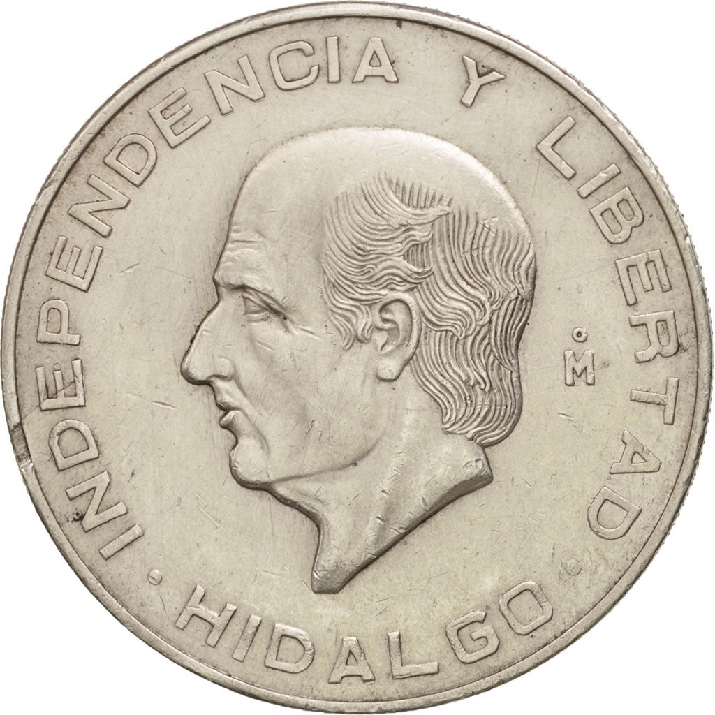 Mexico, 10 Pesos, 1956, Mexico City, AU(50-53), Silver, KM:474