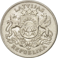 Latvia, 2 Lati, 1925, AU(50-53), Silver, KM:8