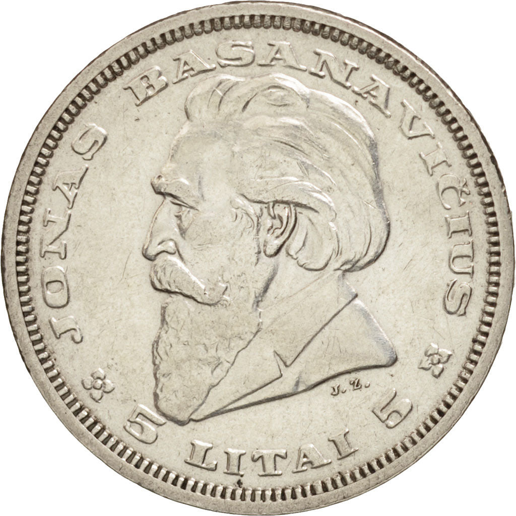 Coin, Lithuania, 5 Litai, 1936, AU(50-53), Silver, KM:82