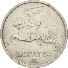 Lituania, 10 Litu, 1936, BB+, Argento, KM:83