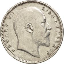 Munten, INDIA-BRITS, Edward VII, Rupee, 1907, ZF+, Zilver, KM:508