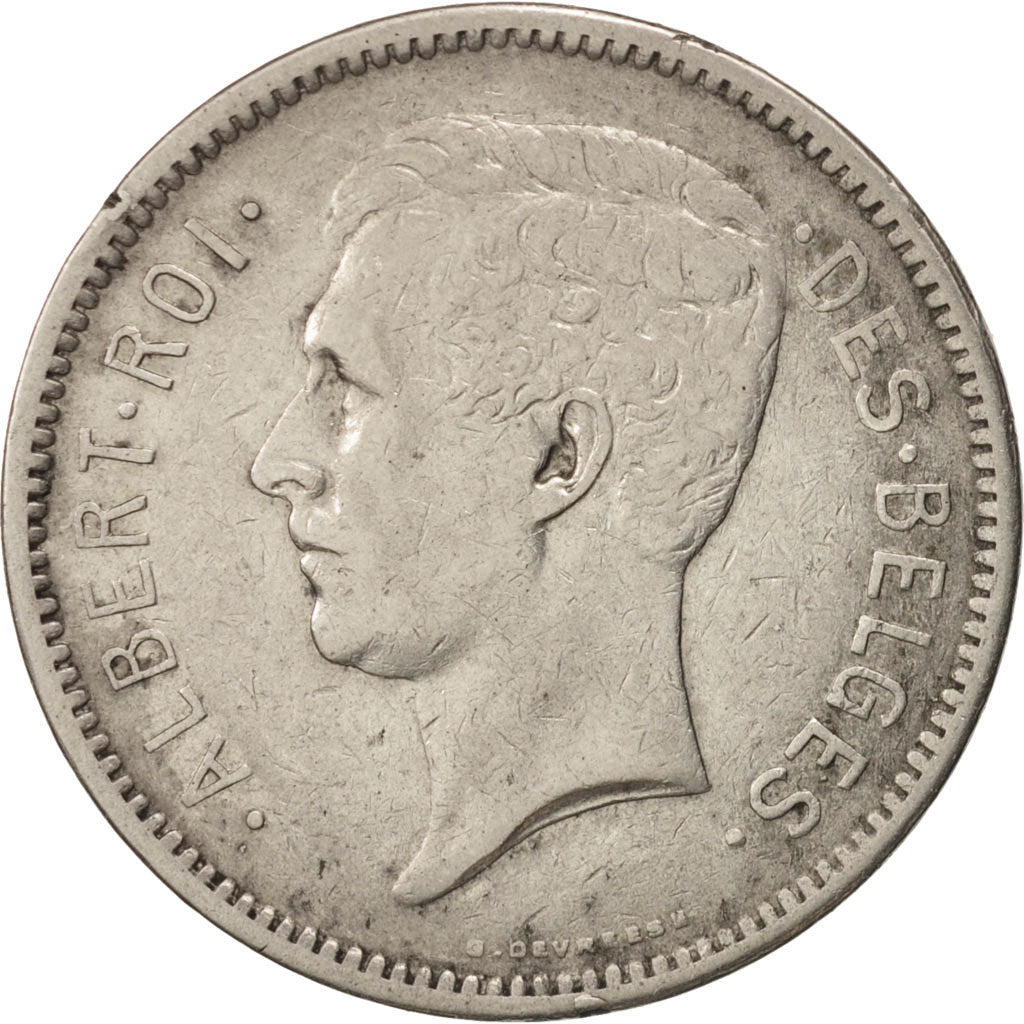 Moneta, Belgio, 5 Francs, 5 Frank, 1930, MB, Nichel, KM:97.1