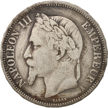 France, 5 Francs, 1868, Paris, VF(20-25), Silver, KM:799.1