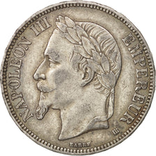 France, Napoléon III, 5 Francs, 1868, Strasbourg, AU(50-53), Silver, KM:799.2