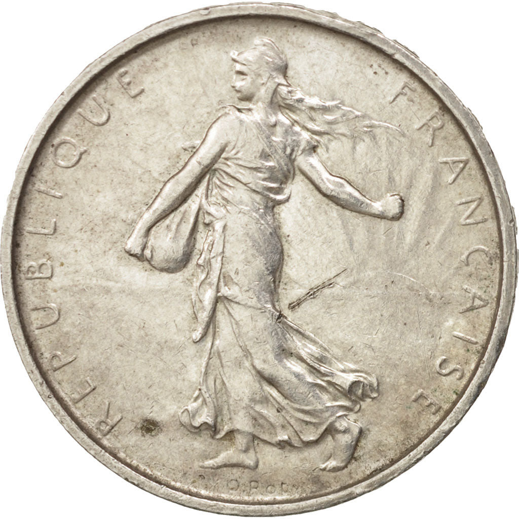 France, Semeuse, 5 Francs, 1967, AU(50-53), Silver, KM:926