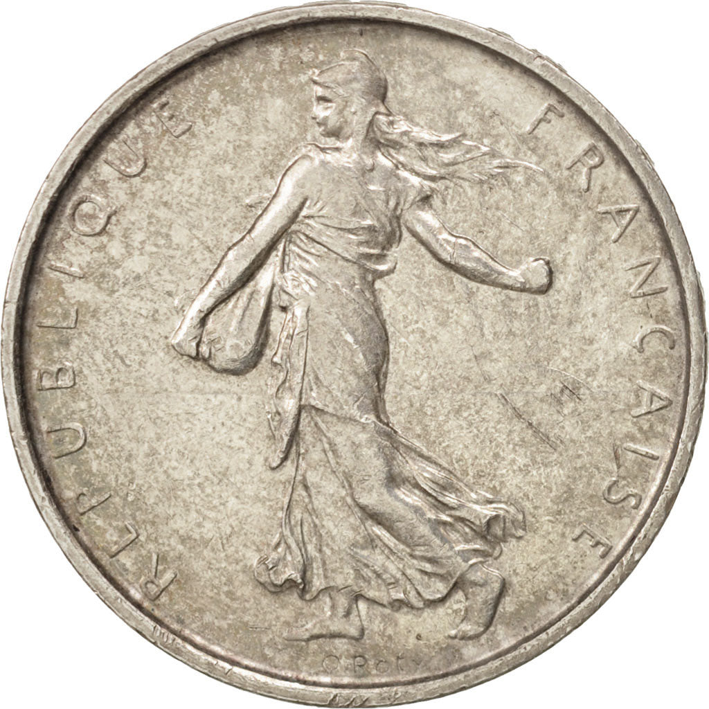France, Semeuse, 5 Francs, 1968, AU(50-53), Silver, KM:926