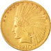 United States, Indian Head, $10, Eagle, 1910, Denver, EF(40-45)