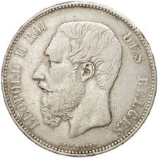 Coin, Belgium, Leopold II, 5 Francs, 5 Frank, 1867, VF(30-35), Silver, KM:24
