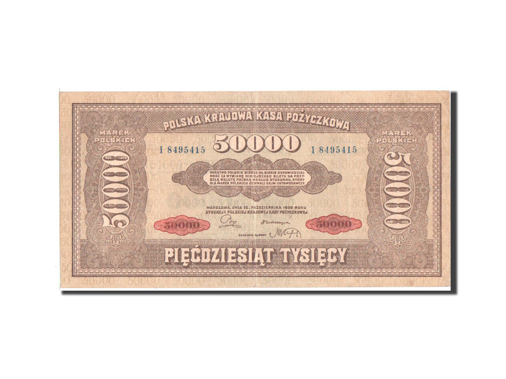 Billete, 50,000 Marek, 1922, Polonia, MBC+