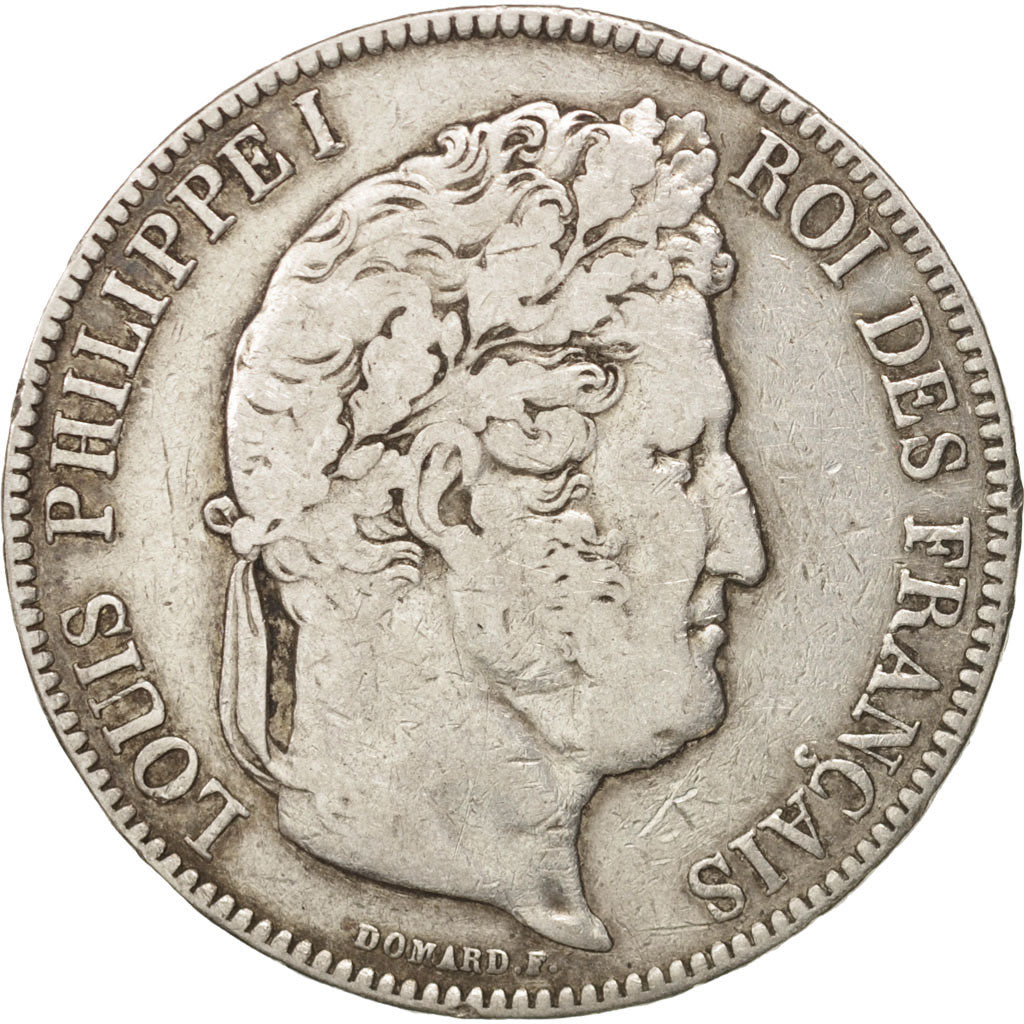 Coin, France, Louis-Philippe, 5 Francs, 1842, Rouen, VF(30-35), Silver, KM:749.2