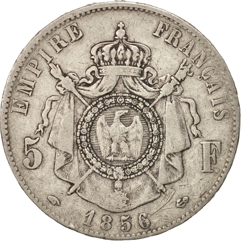 Münze, Frankreich, Napoleon III, Napoléon III, 5 Francs, 1856, Paris, S+