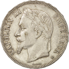 France, Napoléon III, 5 Francs, 1867, Strasbourg, EF(40-45), Silver, KM:799.2