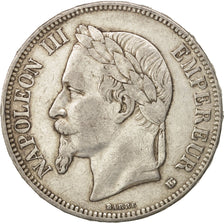 France, Napoléon III, 5 Francs, 1869, Strasbourg, EF(40-45), Silver, KM:799.2
