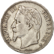 France, Napoléon III, 5 Francs, 1868, Strasbourg, VF(30-35), Silver, KM:799.2