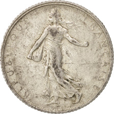 France, Semeuse, Franc, 1911, Paris, EF(40-45), Silver, KM:844.1