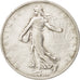 Moneda, Francia, Semeuse, 2 Francs, 1912, Paris, BC+, Plata, KM:845.1