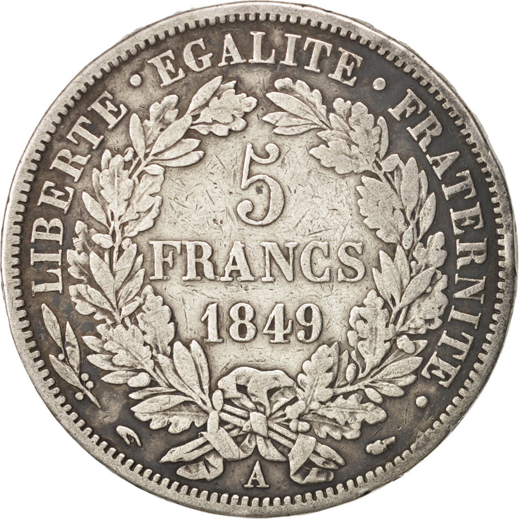 Monnaie, France, Cérès, 5 Francs, 1849, Paris, TB+, Argent, KM:761.1