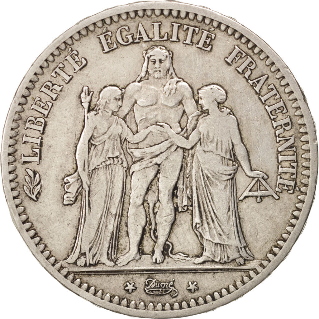 France, Hercule, 5 Francs, 1848, Paris, VF(30-35), Silver, KM:756.1