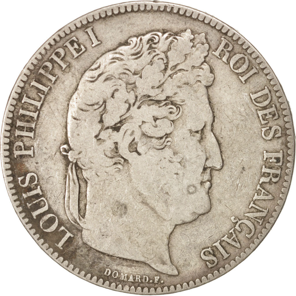 Coin, France, Louis-Philippe, 5 Francs, 1833, Lille, VF(20-25), Silver