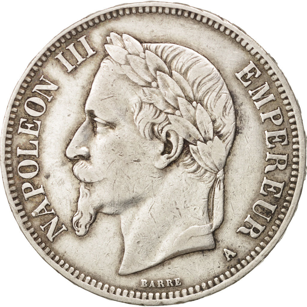 France, 5 Francs, 1870, Paris, VF(30-35), Silver, KM:799.1