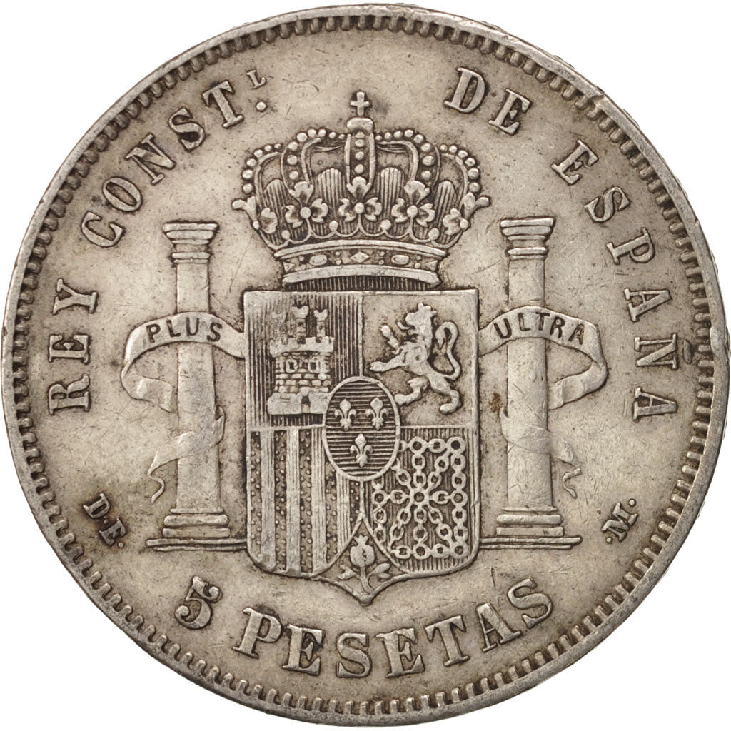 Coin, Spain, Alfonso XII, 5 Pesetas, 1878, Madrid, EF(40-45), Silver, KM:676