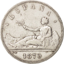 Spain,Provisional Government,5 Pesetas,1870,Madrid,VF(30-35),Silver,KM 655