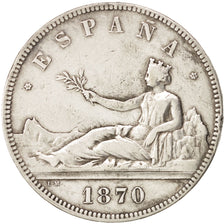 Spain,Provisional Government,5 Pesetas,1870,Madrid,EF(40-45),Silver,KM 655