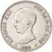 Spain, Alfonso XIII, 5 Pesetas, 1888, Madrid, EF(40-45), Silver, KM:689