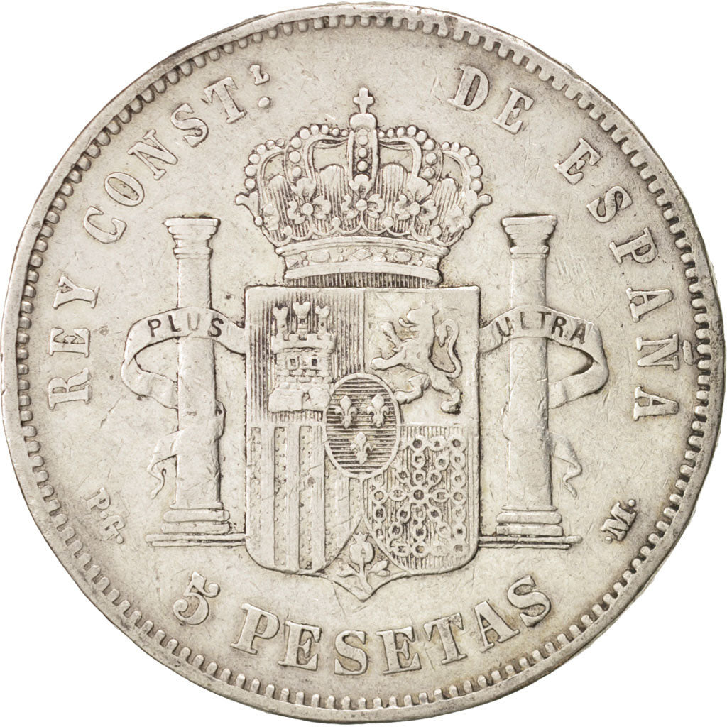 Coin, Spain, Alfonso XIII, 5 Pesetas, 1892, Madrid, VF(30-35), Silver, KM:700