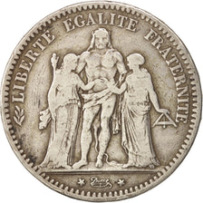 France, Hercule, 5 Francs, 1878, Bordeaux, VF(20-25), Silver, KM:820.2