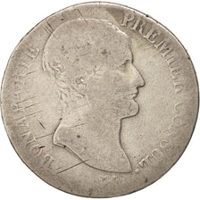 Francia, 5 Francs, 1804, Toulouse, BC, Plata, KM:659.10, Gadoury:577