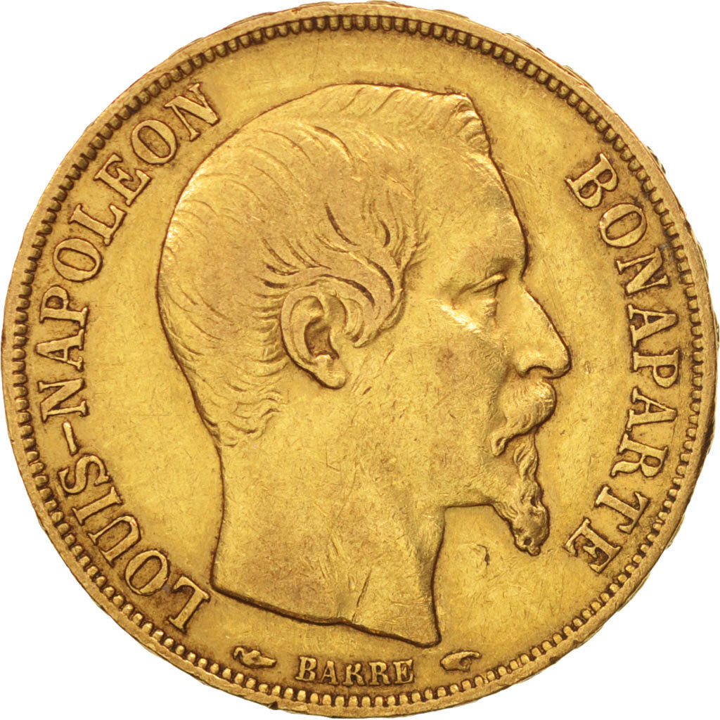 Moneta, Francia, Napoleon III, Napoléon III, 20 Francs, 1852, Paris, BB, Oro
