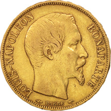 Moneta, Francia, Napoleon III, Napoléon III, 20 Francs, 1852, Paris, BB, Oro