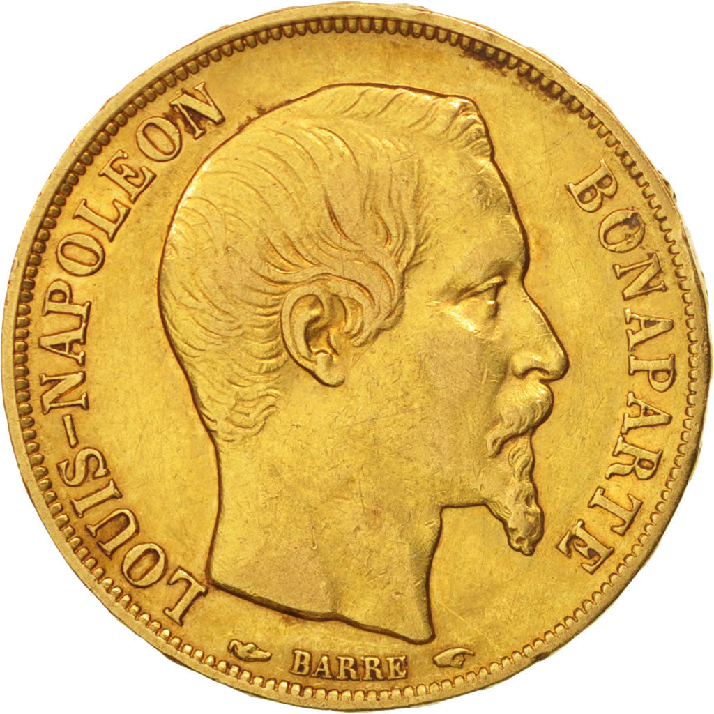 France, 20 Francs, 1852, Paris, EF(40-45), Gold, KM:774, Gadoury:1060