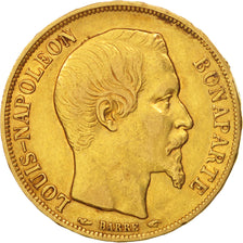 France, 20 Francs, 1852, Paris, EF(40-45), Gold, KM:774, Gadoury:1060