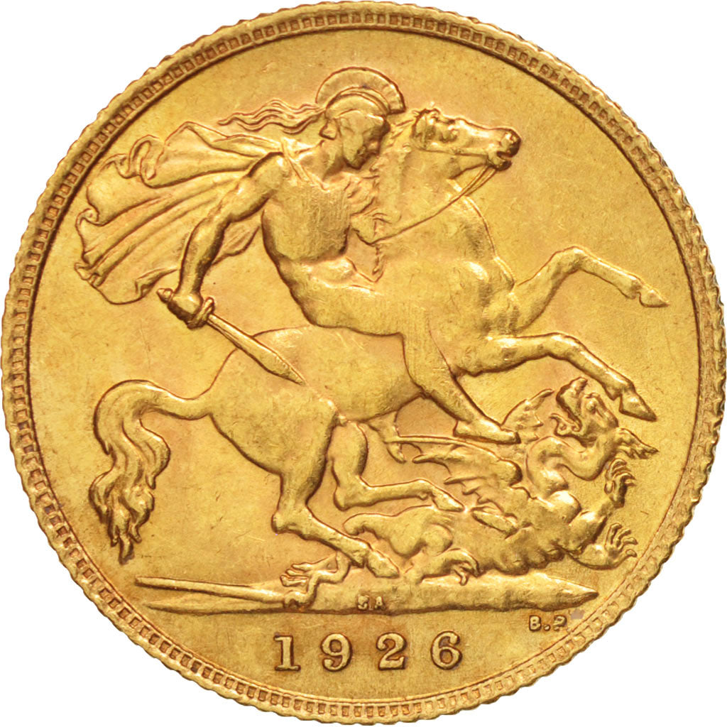 Coin, South Africa, George V, 1/2 Sovereign, 1926, AU(55-58), Gold, KM:20