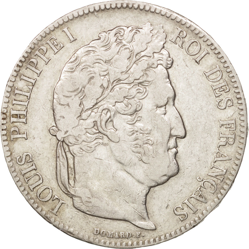 Coin, France, Louis-Philippe, 5 Francs, 1838, Lille, EF(40-45), Silver