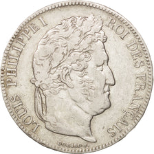 Coin, France, Louis-Philippe, 5 Francs, 1838, Lille, EF(40-45), Silver